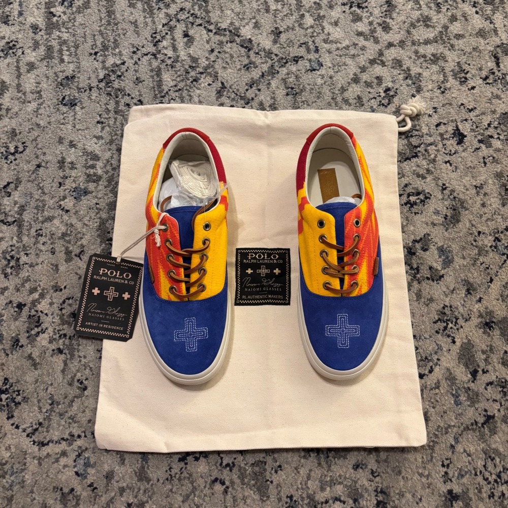 Polo Ralph Lauren x Naiomi Glasses Keaton-Tab II Sneakers Mens‎ 10 Multi-Color